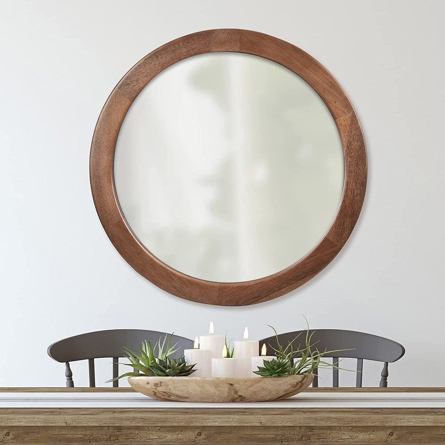 Rustik Spegel i Valnöt – 91cm