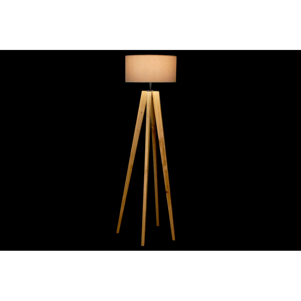 Golvlampa i Trä – Brun/Beige, 40x40x148cm