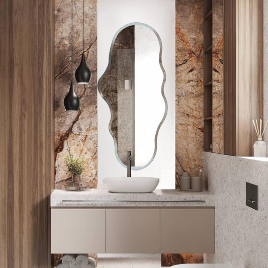 Asymmetrisk Spegel Ramlös – 50x85cm