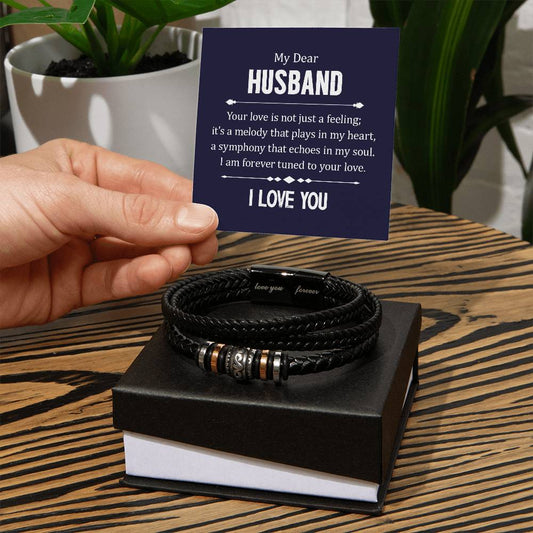 Your Love is not Just a Feeling - Armband i läder för honom
