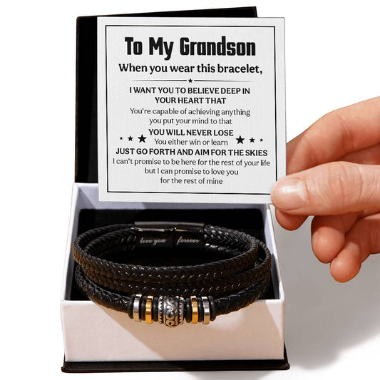 Älskar dig för alltid och tror djupt (till mitt barnbarn) – Armband