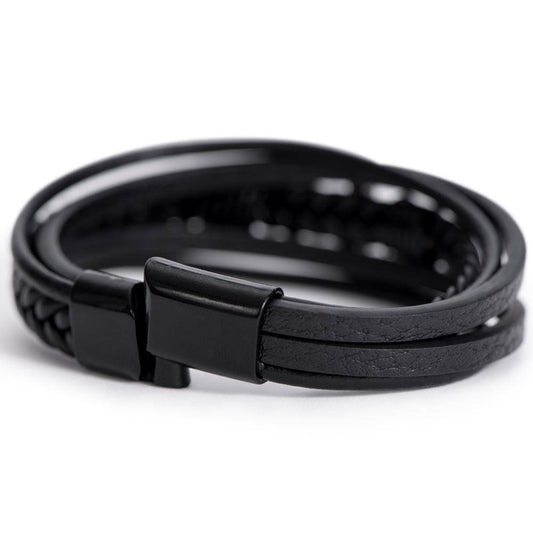 Håll Hårt – Armband i Korslagt Läder