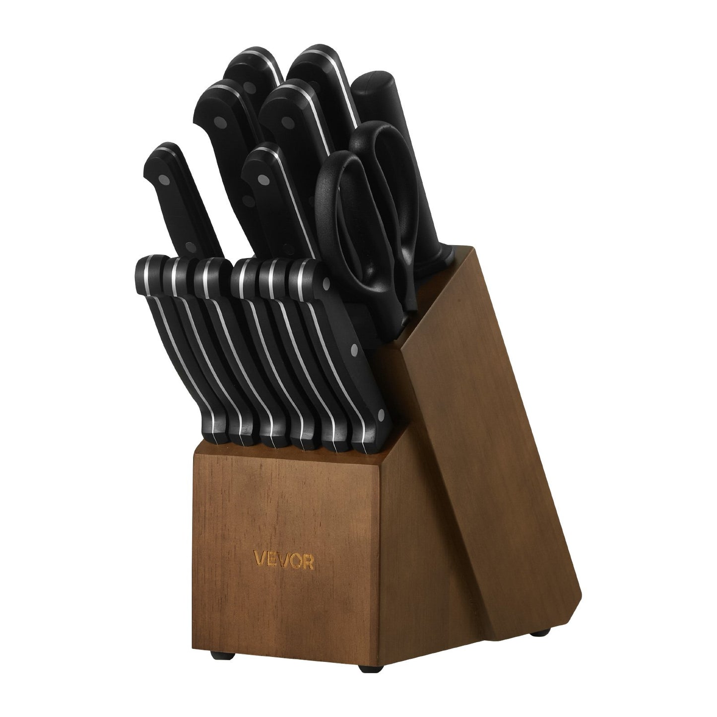 Knivset med Block och Slipare, 15 Delar
